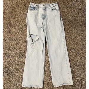 Abercrombie & Fitch 90's Straight Ultra High Rise Jeans 29/8R Light Wash Curve